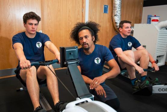 L to R: Ethan, Ken and Tom in the gym