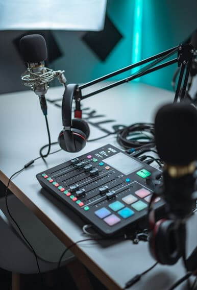 generic picture showing podcast equipment