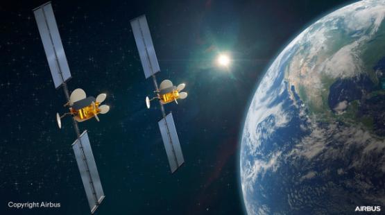 Satellites in space. Copyright Airbus