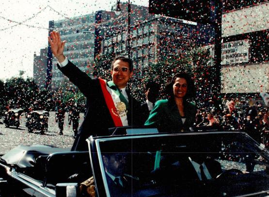 Ernestso Zedillo, former President of Mexico in a car