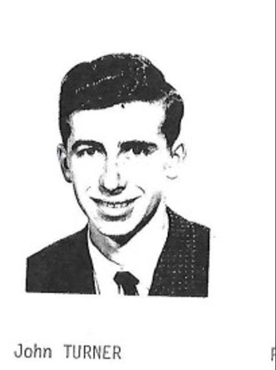 John Turner as a student in 1964