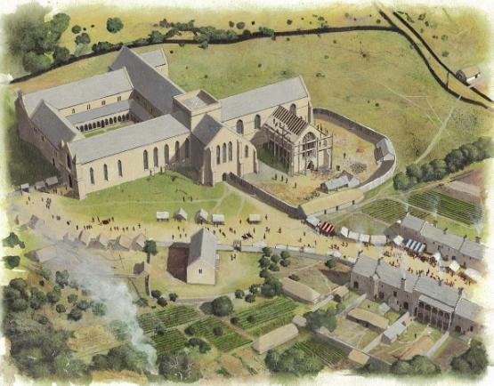 Artists impression of Whithorn Priory