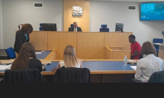 Pupils compete in mock trial