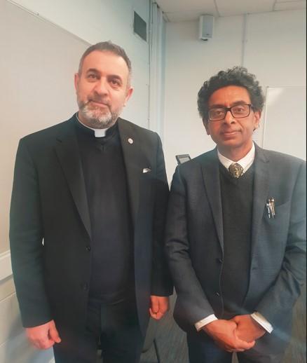 Father Fadi Diab and Prof PB Anand