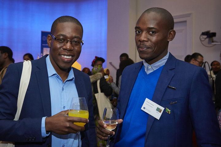 Billy Chabalenge and friend at a commonwealth networking event