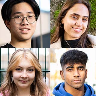 A montage of students of the University of Bradford.