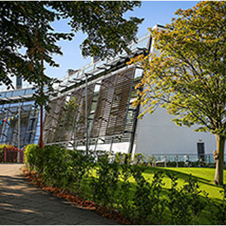 An image of the Business and Management building, University of Bradford.