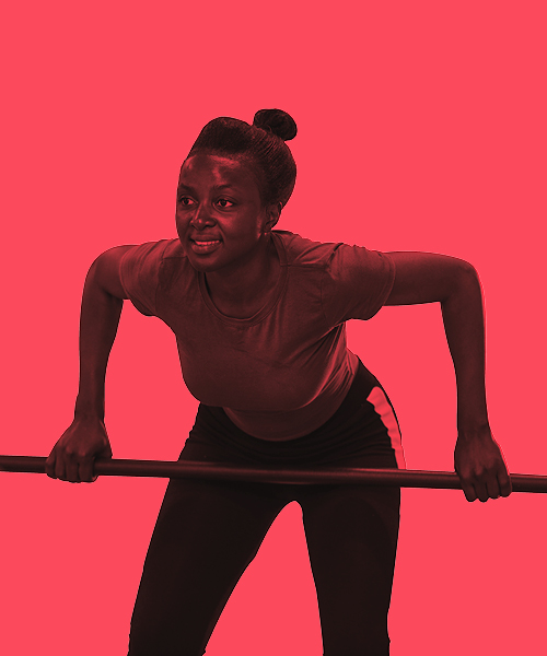 Woman lifting weights 